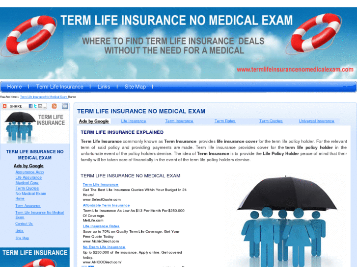 www.termlifeinsurancenomedicalexam.com