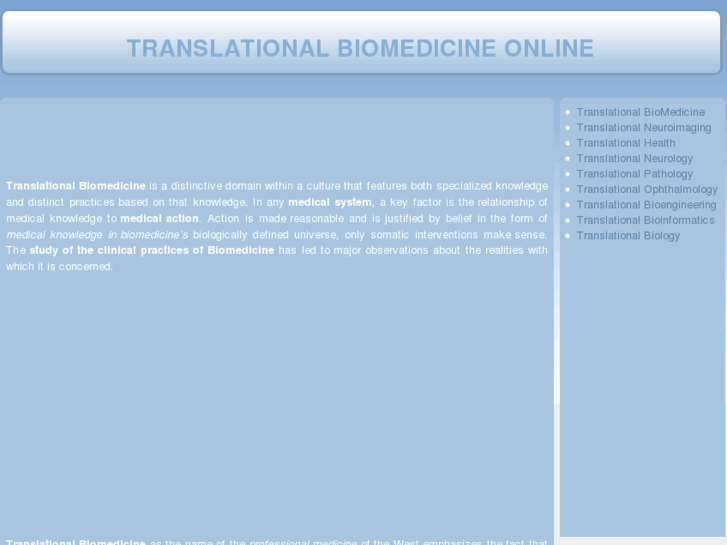 www.translationalbiomedicine.org