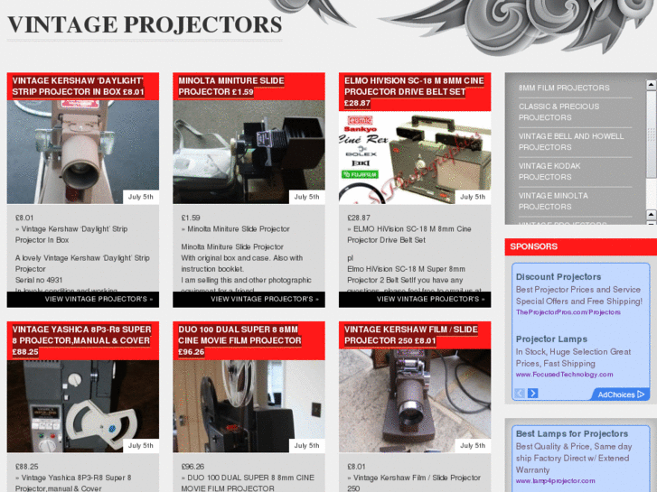 www.vintageprojectors.co.uk