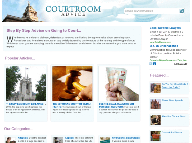 www.courtroomadvice.co.uk