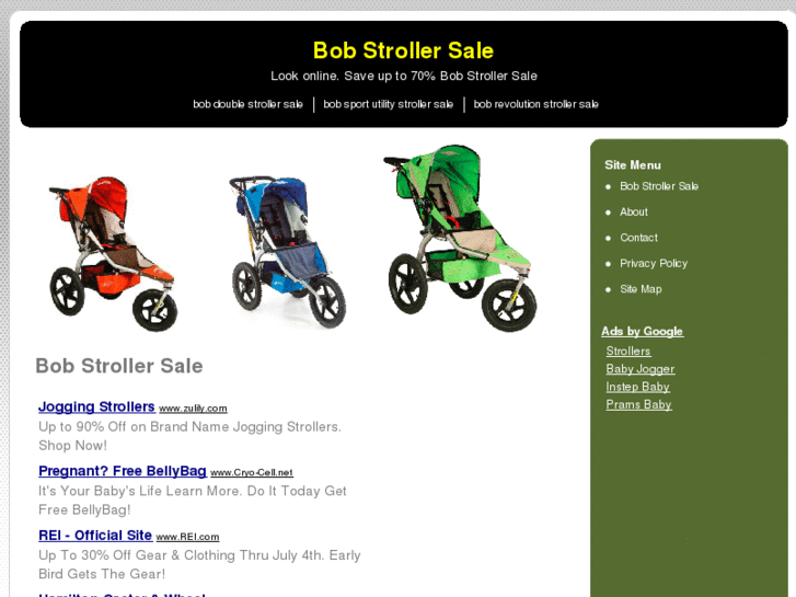 www.bobstrollersale.com