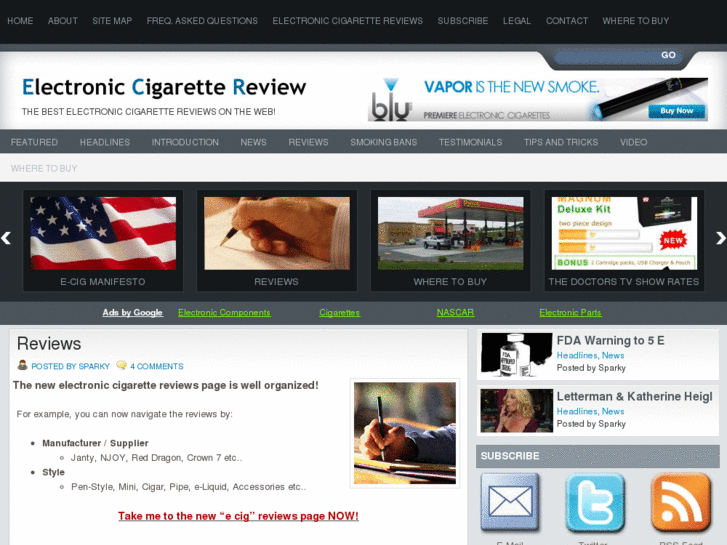 www.electroniccigarettereview.com