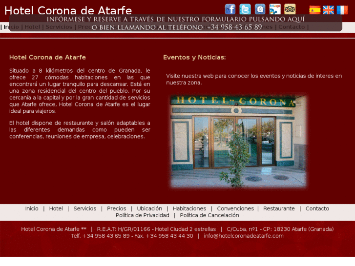 www.hotelcoronadeatarfe.com