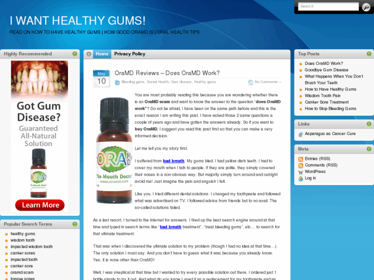 www.iwanthealthygums.com