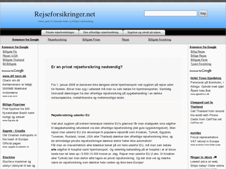 www.rejseforsikringer.net