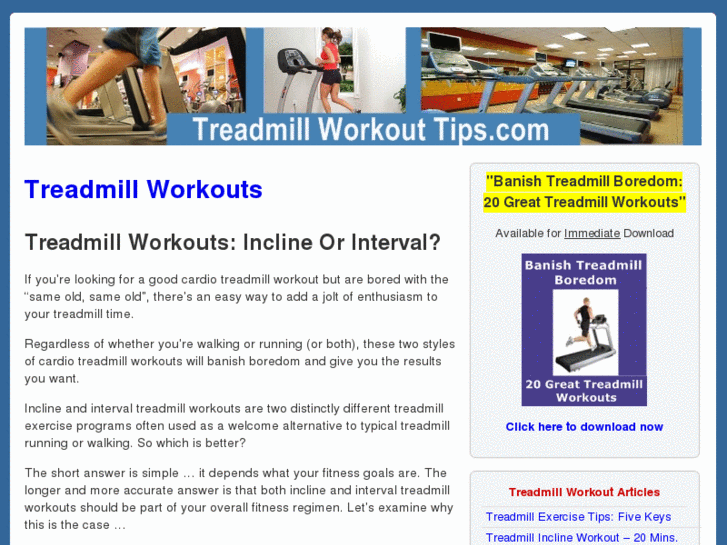 www.treadmillworkouttips.com