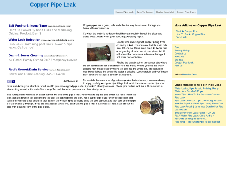 www.copperpipeleak.com