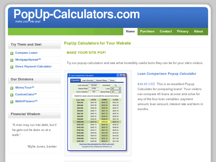 www.popup-calculators.com