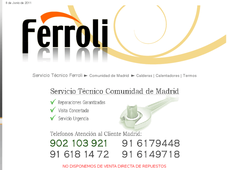 www.ferroli-madrid.com.es