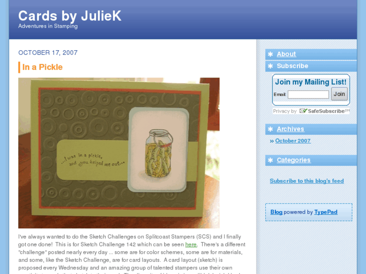 www.cardsbyjuliek.com