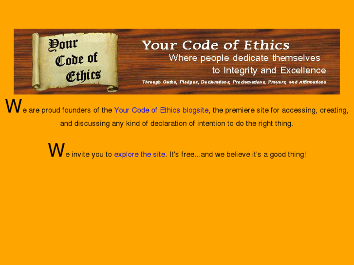 www.yourcodeofethics.org