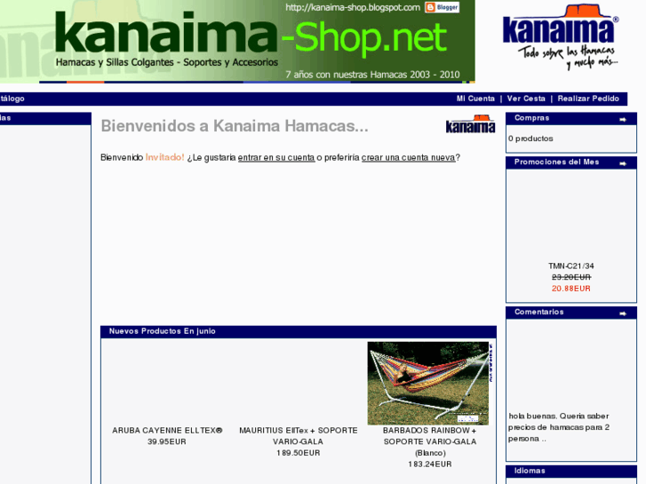 www.kanaima-shop.net