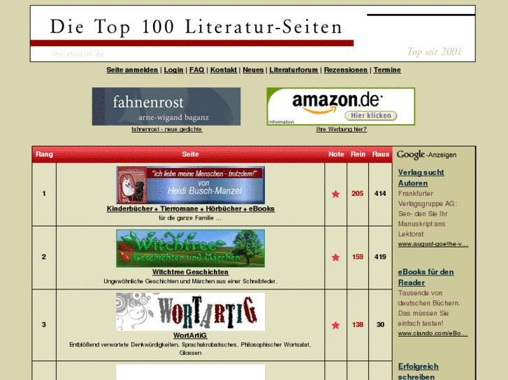 www.literatur100.de