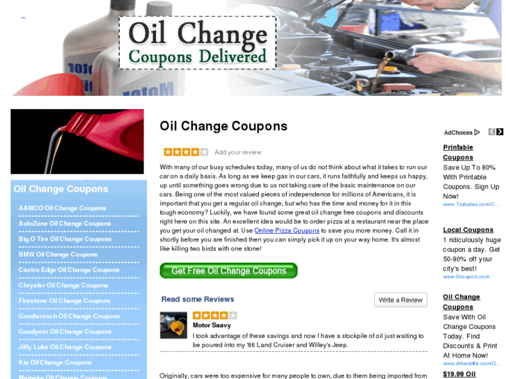 www.oilchangecouponsdelivered.com