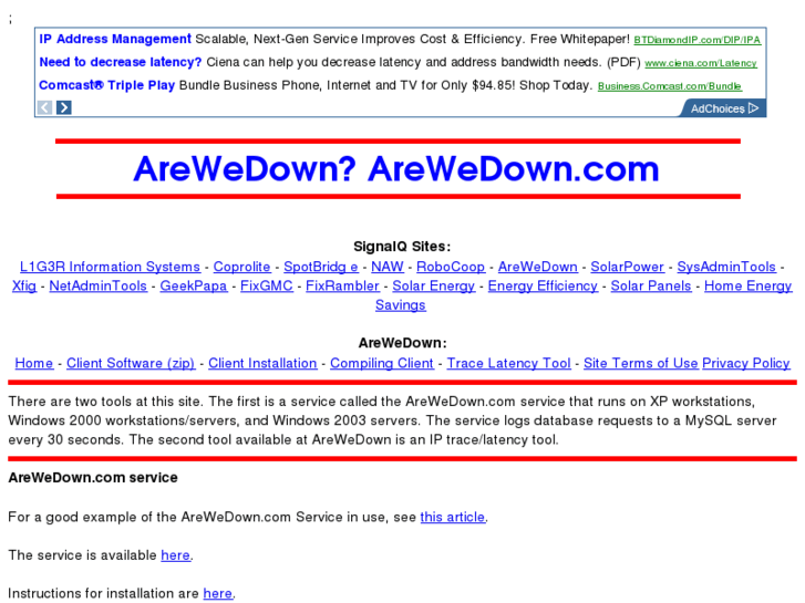 www.arewedown.com