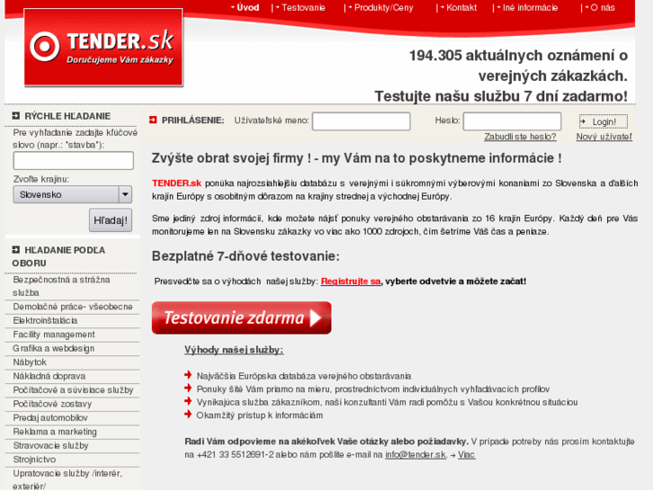 www.tender.sk
