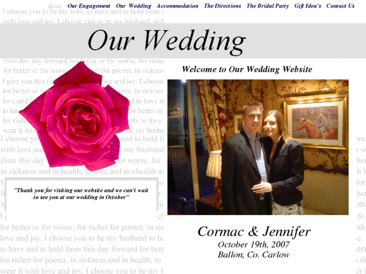 www.cormacandjenswedding.com