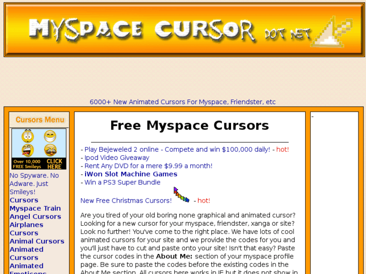 www.myspacecursor.net