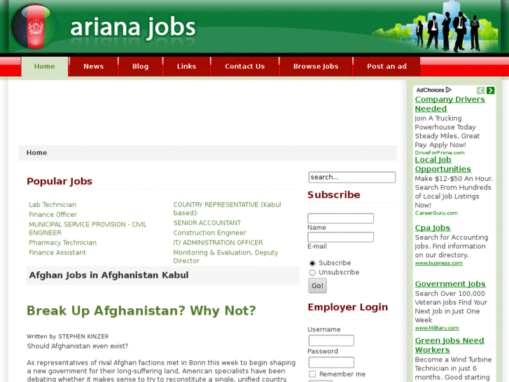 www.arianajobs.com