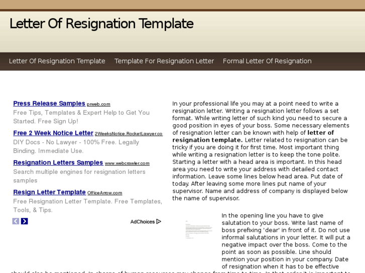 www.letterofresignationtemplate.info