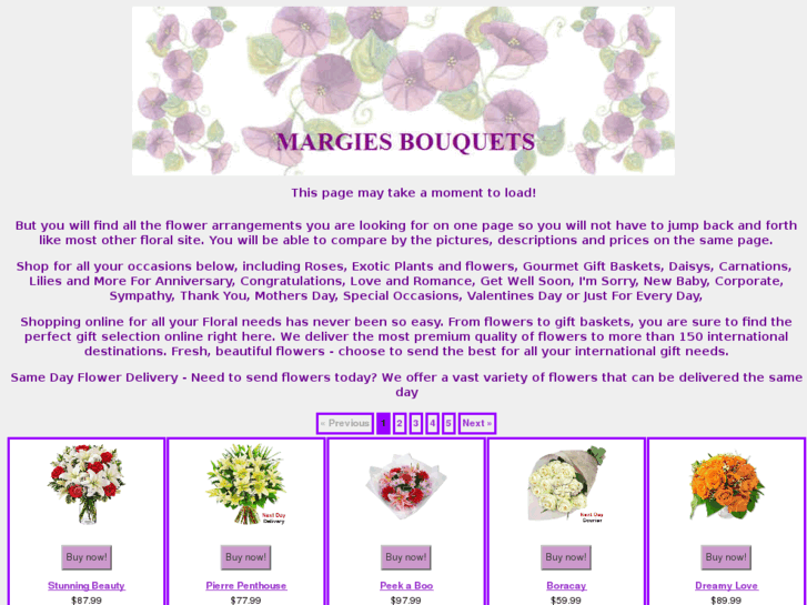 www.margiesbouquets.com