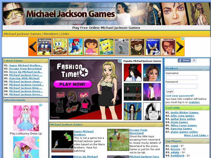 www.michaeljacksongamesonline.com