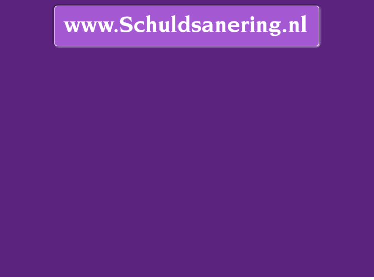 www.schuldsanering.nl