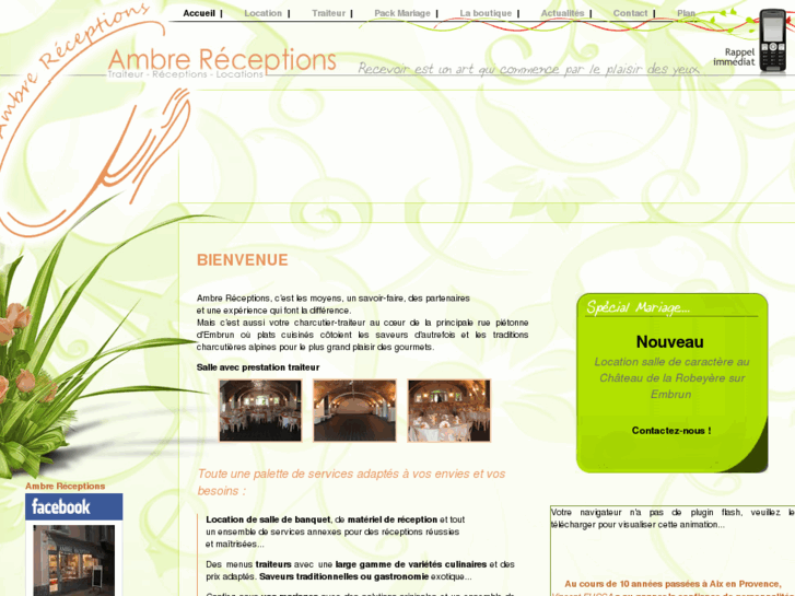 www.ambre-receptions.com