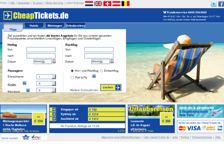 www.cheaptickets.de