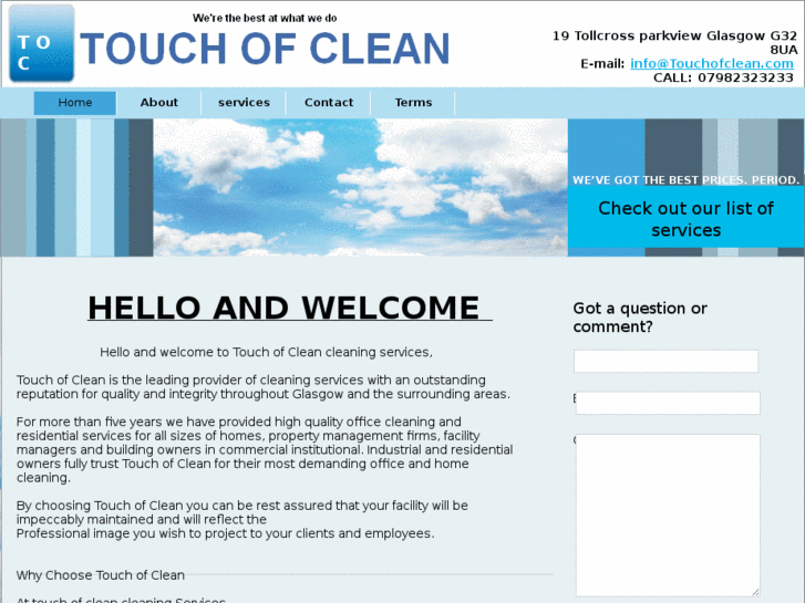 www.touchofclean.com