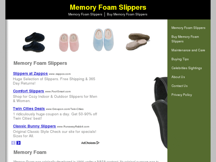 www.memoryfoamslipper.com