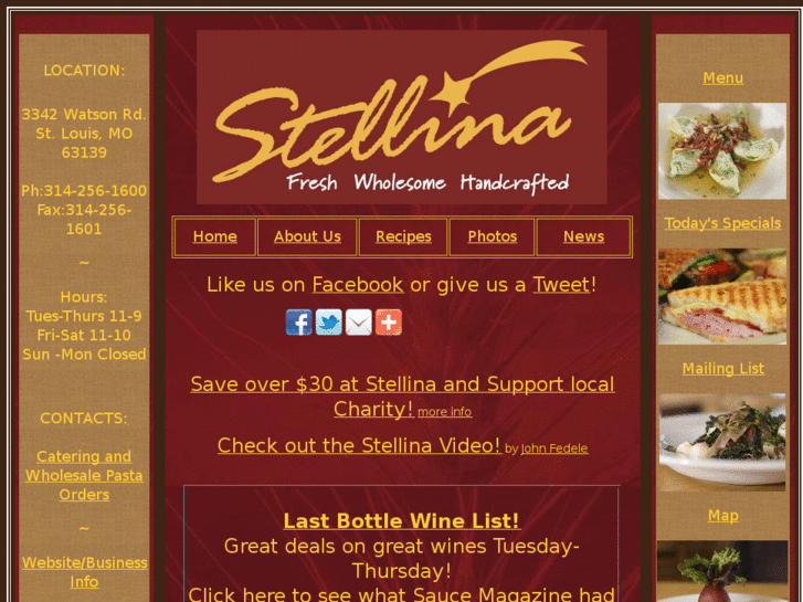 www.stellinapastacafe.com