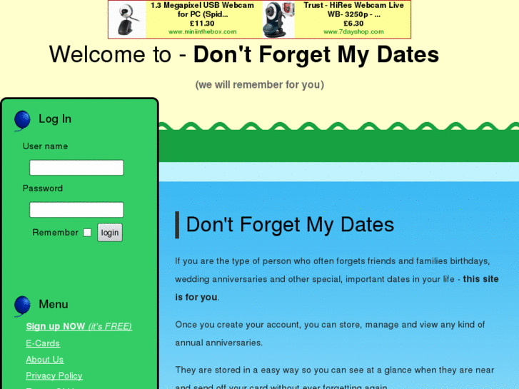 www.dontforgetmydates.com