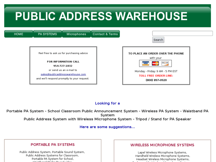 www.publicaddresswarehouse.com