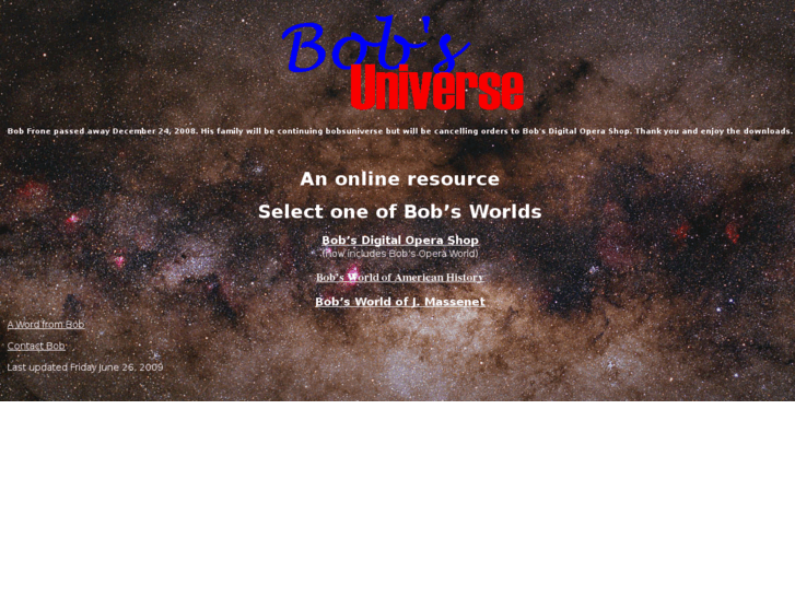 www.bobsuniverse.com