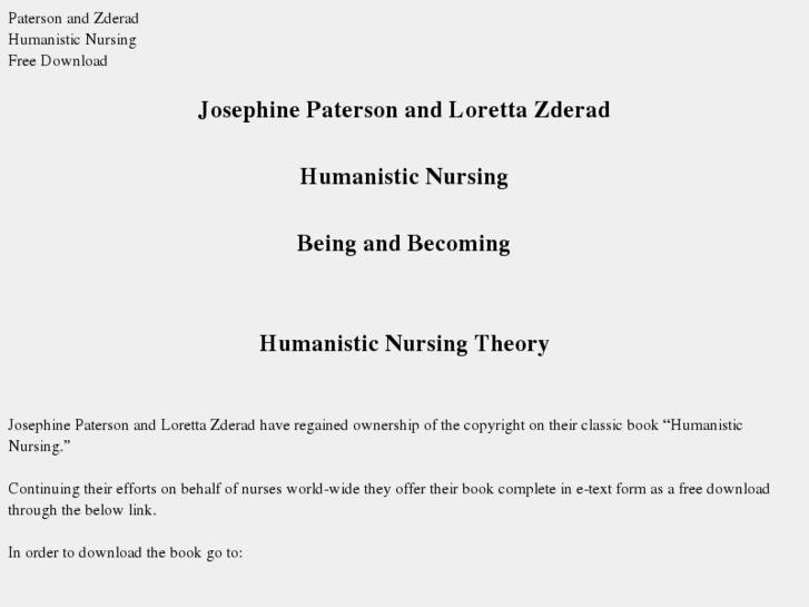 www.paterson-zderad-humanistic-nursing.com