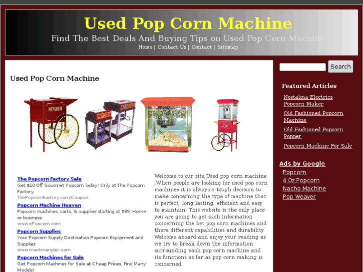 www.usedpopcornmachine.net