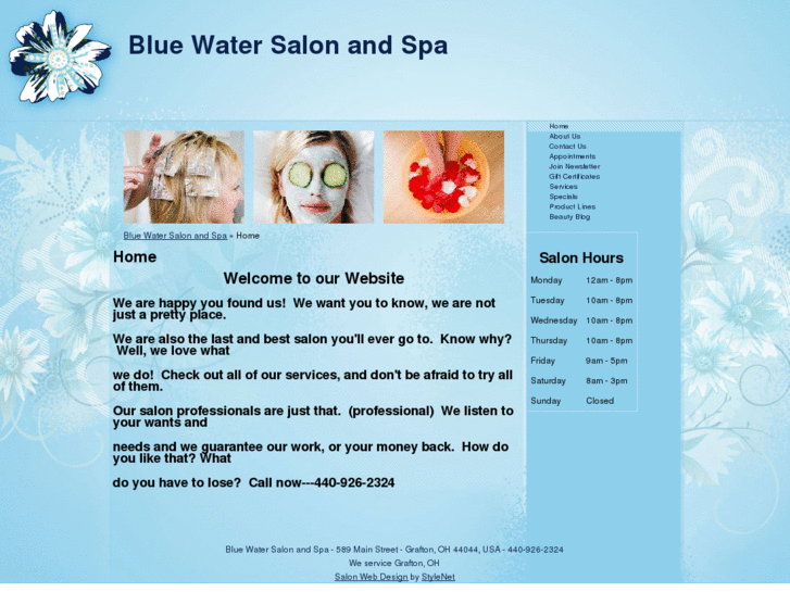 www.bluewatersalonandspaoh.com