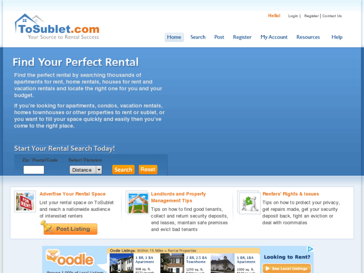 www.tosublet.com