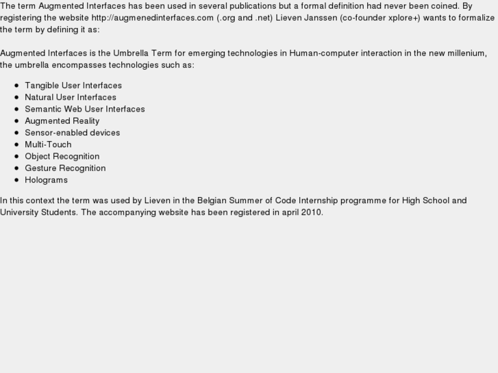 www.augmentedinterfaces.org