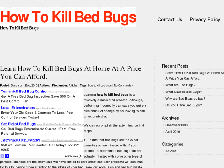 www.howtokillbedbugs.net