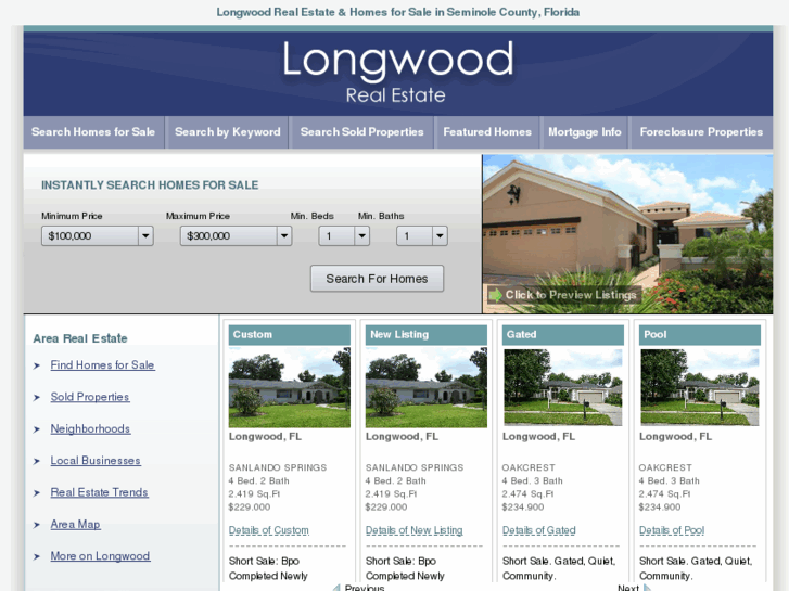 www.longwood-homes-for-sale.com