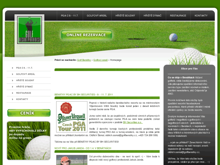 www.golfbenatky.cz