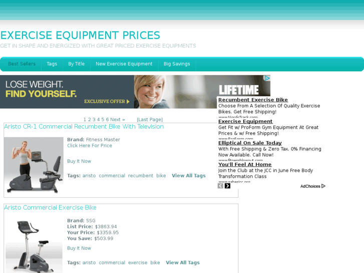 www.exerciseequipmentprices.com