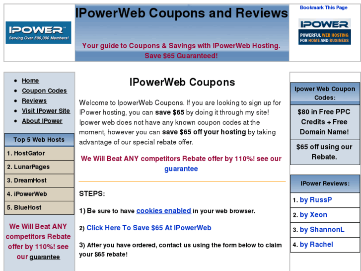 www.ipowerwebcoupons.net