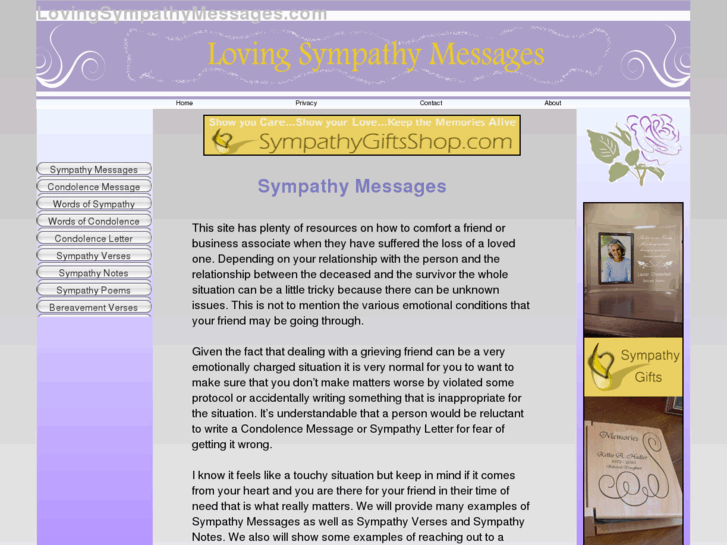 www.lovingsympathymessages.com