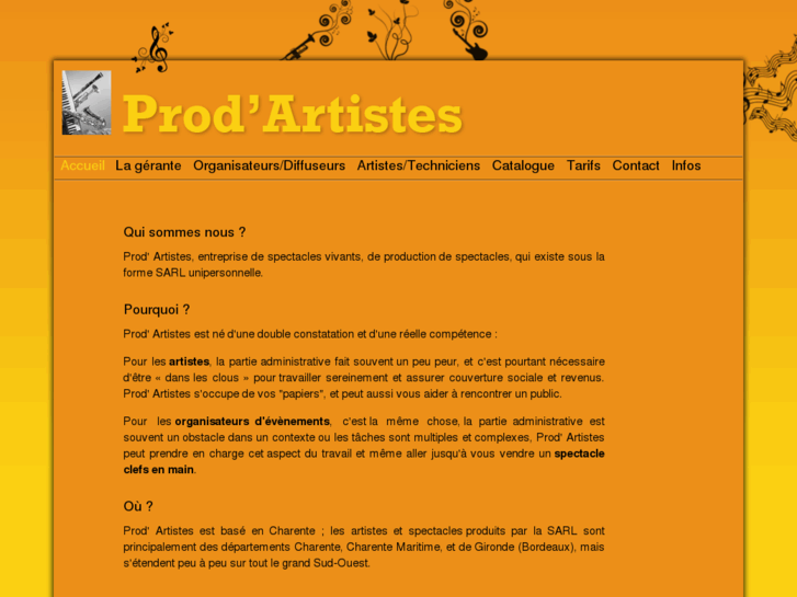 www.prod-artistes.fr