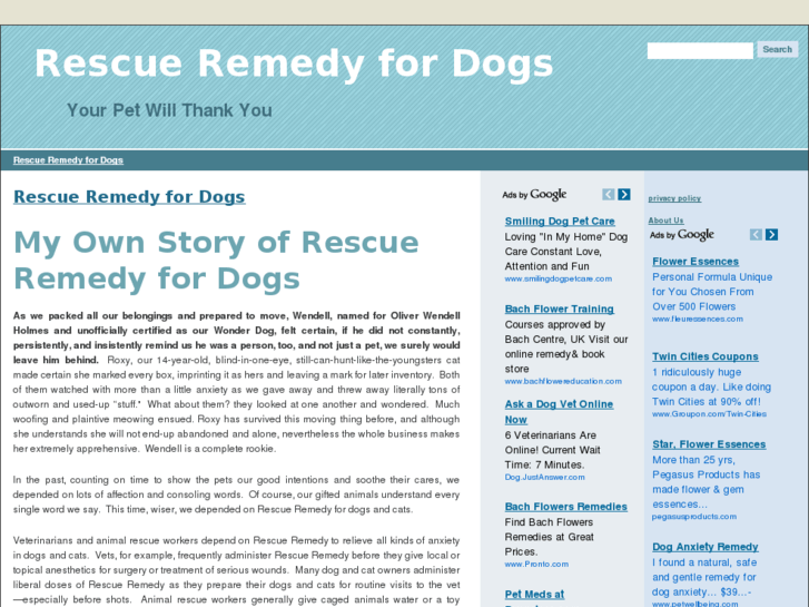 www.rescueremedyfordogs.com