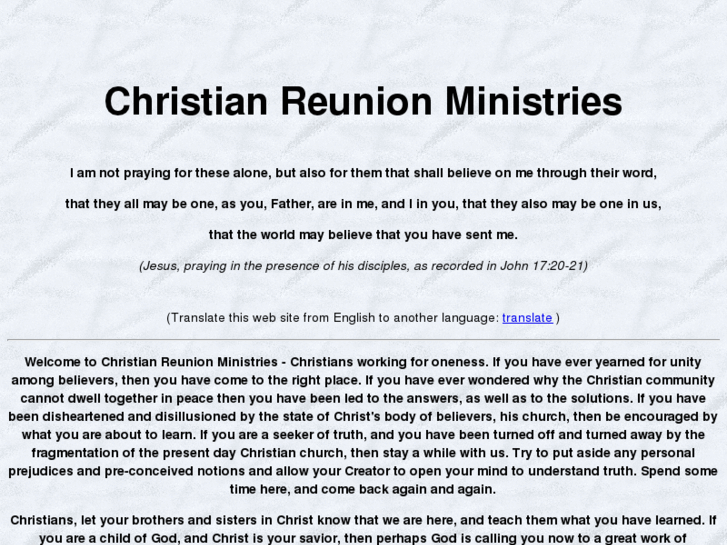 www.christianreunion.org