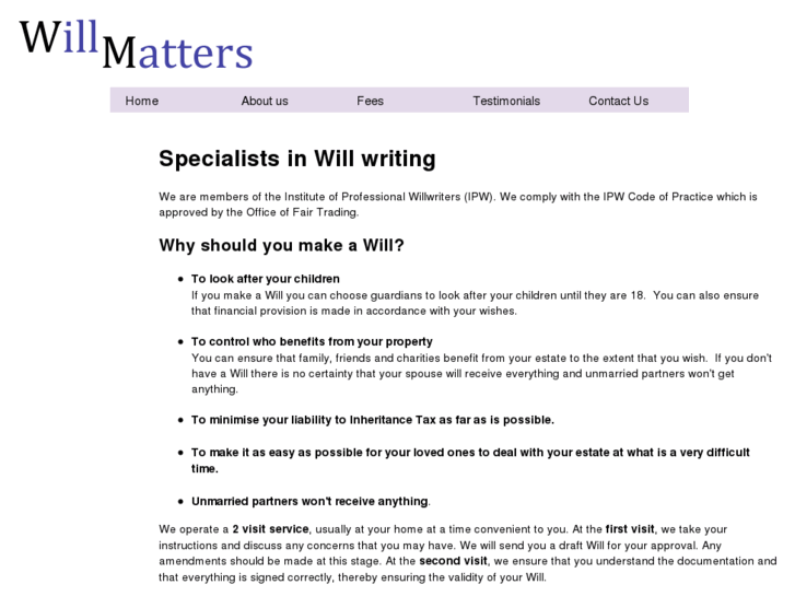 www.willmatters.org